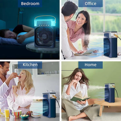 Portable Air Cooler Fan – 3-in-1 Mini Personal Air Conditioner with Humidifier &amp; USB
